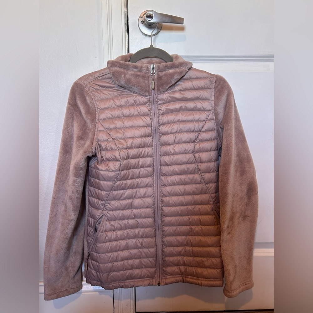 Women's Puffer Jacket - Pink Taupe Size Small